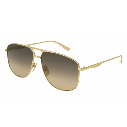 Picture of Gucci Gold Aviator Sunglasses with Brown Lens