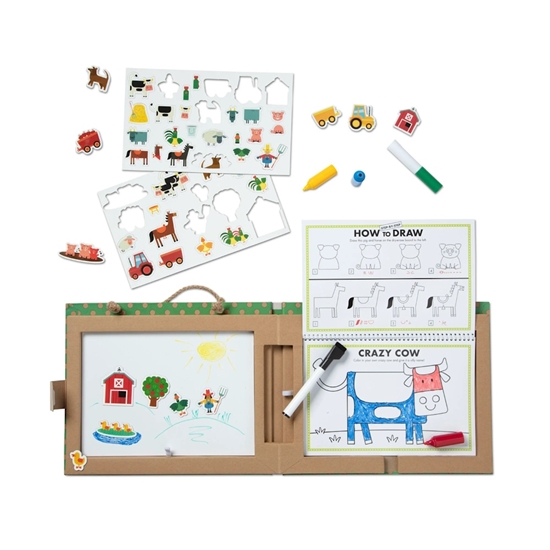 Picture of Melissa & Doug Play, Draw, Create Reusable Farm Drawing Kit
