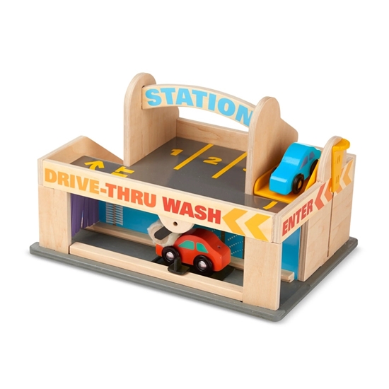 Picture of Melissa & Doug Wooden Service Station Parking Garage
