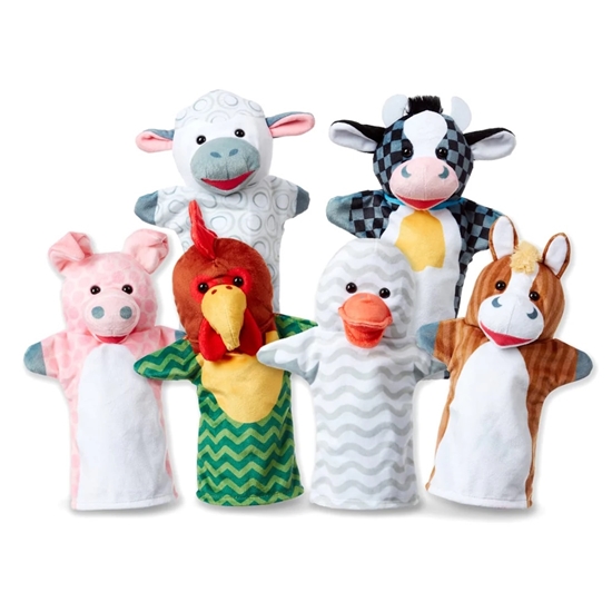 Picture of Melissa & Doug Barn Buddies Hand Puppets