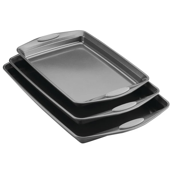 Picture of Rachael Ray 3-Piece Nonstick Sheet Pan Set - Gray