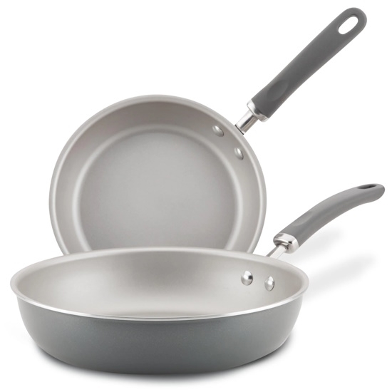 Picture of Rachel Ray Create Delicious Twin Pack Frying Pans-Gray Shimmer