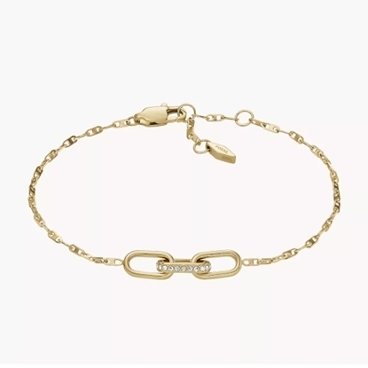 Picture of Fossil Heritage D-Link Gold-Tone Chain Bracelet