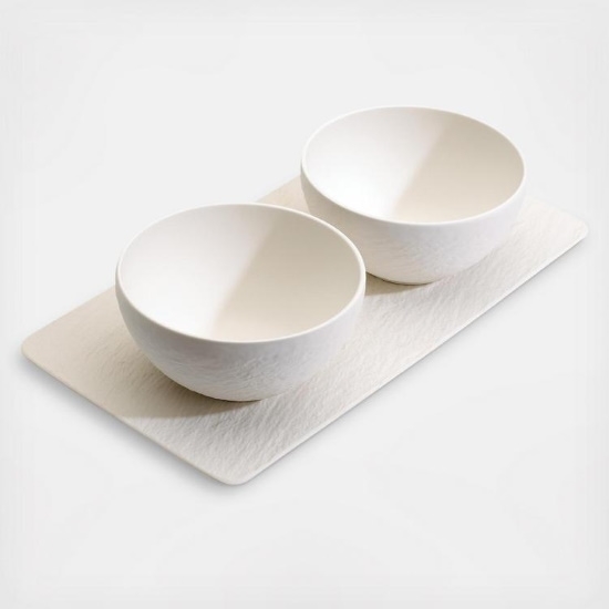 Picture of Villeroy & Boch Manufacture Rock Blanc 3-Piece Condiment Set