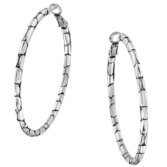 Picture of Brighton Pebble Large Hoop Earrings