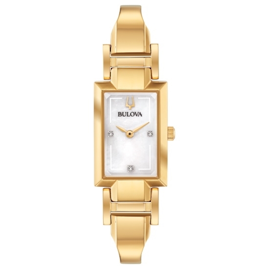 Picture of Bulova Ladies' Classic Gold-Tone Bangle Watch with White Dial