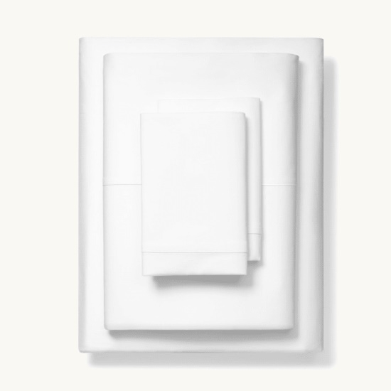Picture of Boll & Branch Percale Tailored Sheets - White/Kng/Std Pllwcase