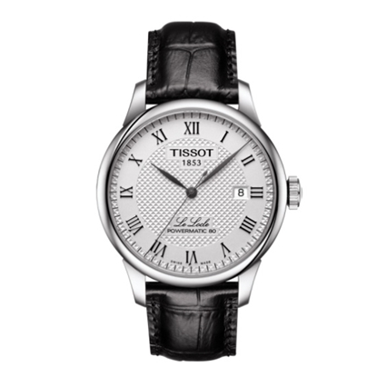 Picture of Tissot Le Locle Powermatic 80- Black Leather Strap/Silver Dial