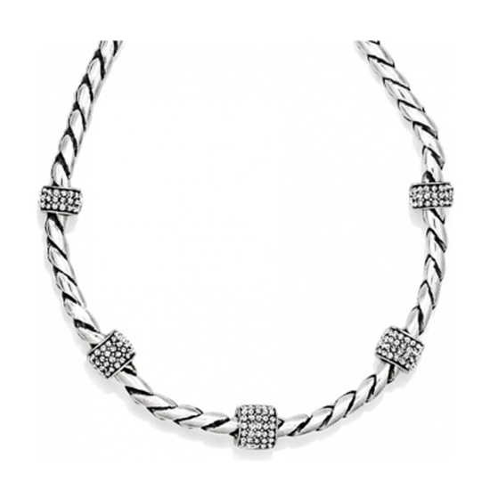 Picture of Brighton Meridian Necklace with Crystals - Silver
