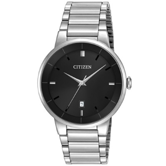Picture of Citizen Quartz Men's Stainless Steel Watch with Black Dial