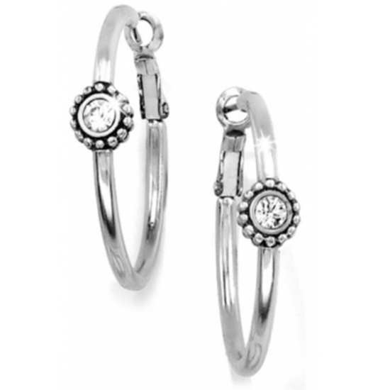 Picture of Brighton Twinkle Medium Hoop Post Earrings -Silver