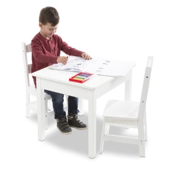 Picture of Melissa & Doug® Wooden Table & Chairs - White