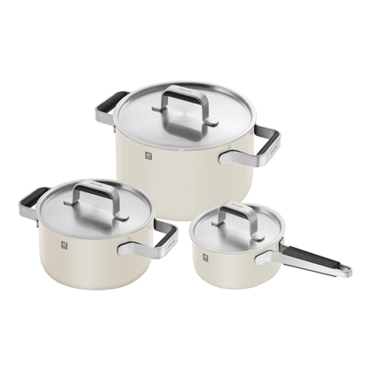 Picture of Zwilling Pure 6-Piece Stainless Steel Pot Set - Ivory