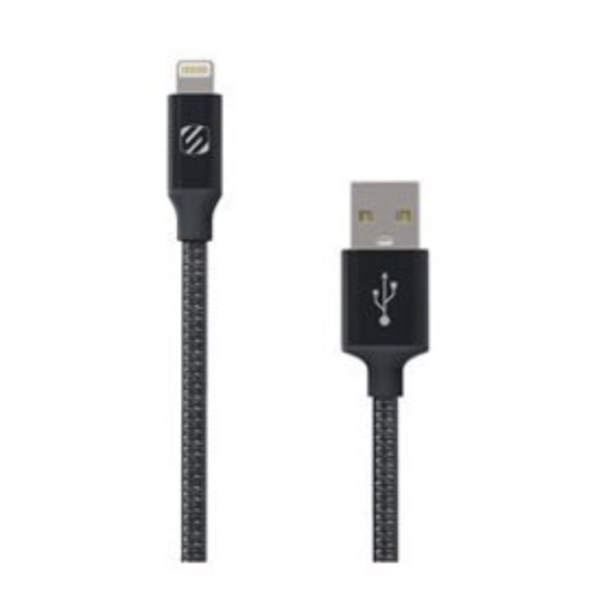 Picture of Scosche Braided USB-A to Lightning Charge & Sync Cable - Black