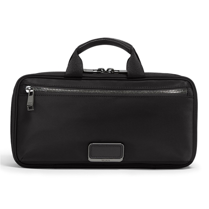 Picture of Tumi Voyageur Small Madeline Cosmetic Bag- Black/Gunmetal
