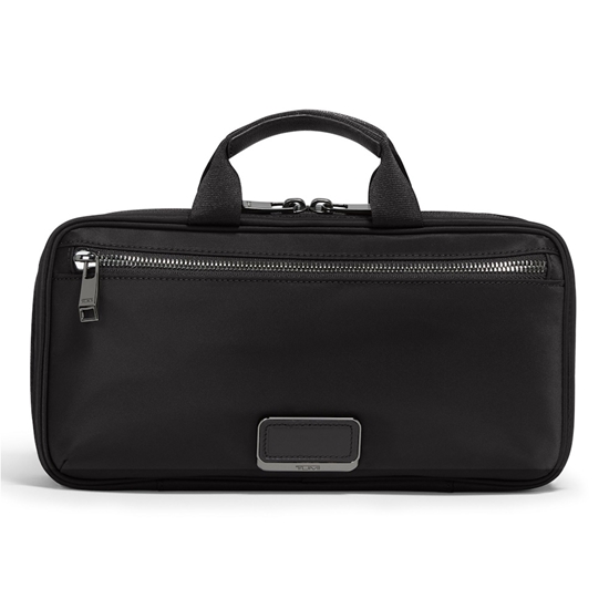 Picture of Tumi Voyageur Small Madeline Cosmetic Bag- Black/Gunmetal