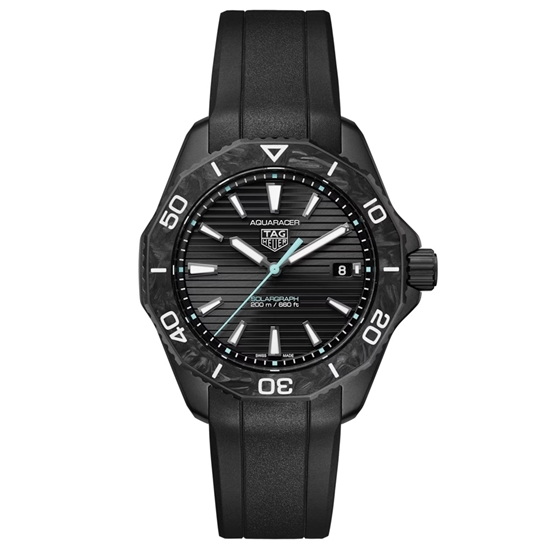 Picture of TAG Heuer Aquaracer Solargraph 40mm Watch w/Black Rubber Strap