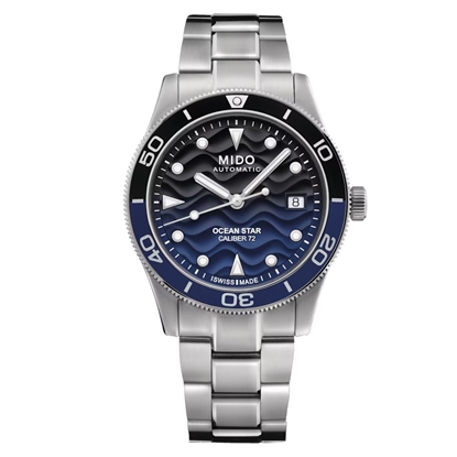 Picture of Mido Ocean Star 39mm Auto Stainless Steel Watch w/Blue Dial