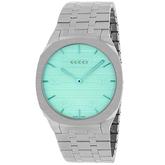 Picture of Gucci 25H 38mm Stainless Steel Watch with Ocean Blue Glass