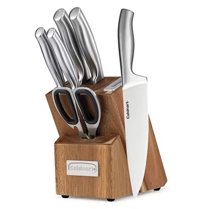 Picture of Cuisinart 7-Piece Stainless Steel Block Set w/Built in Sharpener