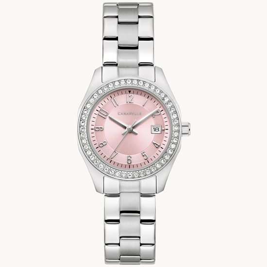 Picture of Bulova Caravelle Ladies' Dress Watch with Crystals-Pink Dial