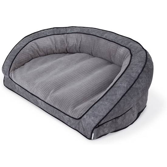 Picture of Gen7Pets La-Z-Boy Twill Smoke Harper Sofa Dog Bed