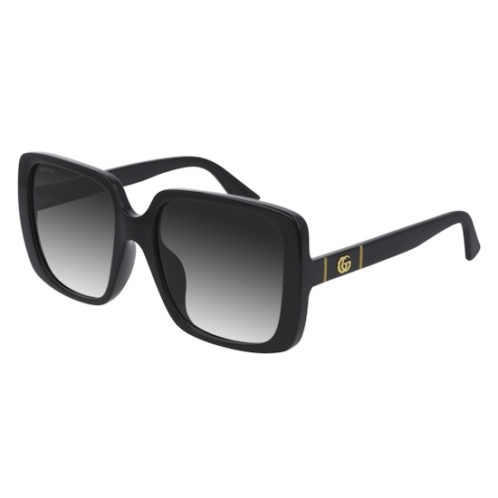 Picture of Gucci 56mm Square Sunglasses-Black Frame/Grey Gradient Lenses