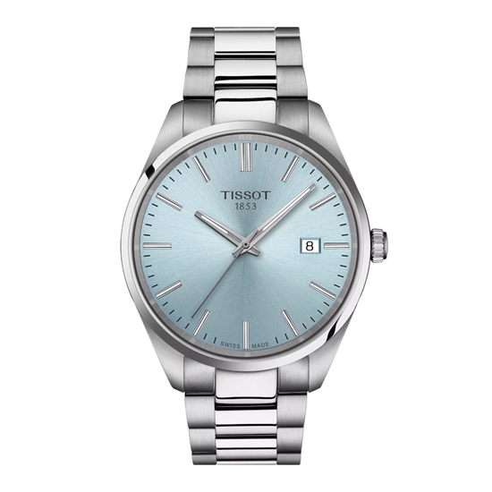 Picture of Tissot PR100 Quartz 40mm Stainless Steel Watch w/Ice Blue Dial