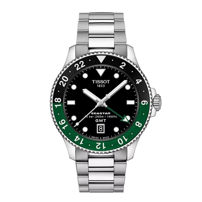 Picture of Tissot Seastar 1000 Quartz GMT 40mm Watch with Black Dial