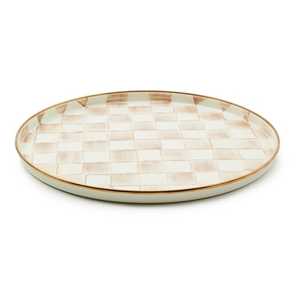 Picture of MacKenzie-Childs Mocha Check Round Tray