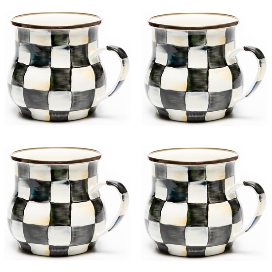 Picture of MacKenzie-Childs Courtly Check Mugs - Set of 4