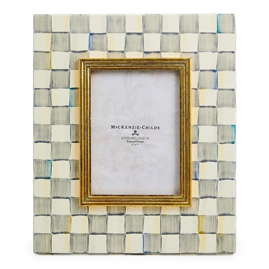 Picture of MacKenzie-Childs Sterling Check 5'' x 7'' Picture Frame