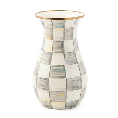 Picture of MacKenzie-Childs Sterling Check Tall Vase