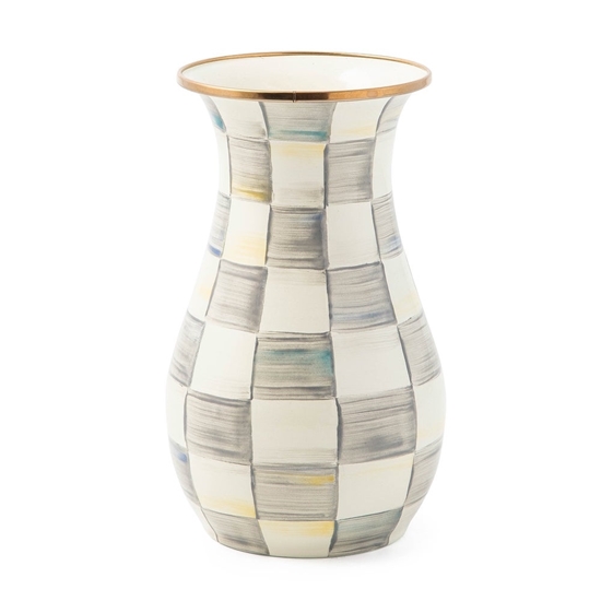 Picture of MacKenzie-Childs Sterling Check Tall Vase