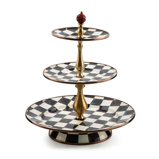 Picture of MacKenzie-Childs Courtly Check Three Tier Sweet Stand