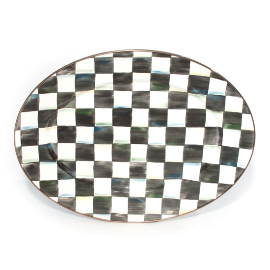 Picture of MacKenzie-Childs Courtly Check Medium Oval Platter