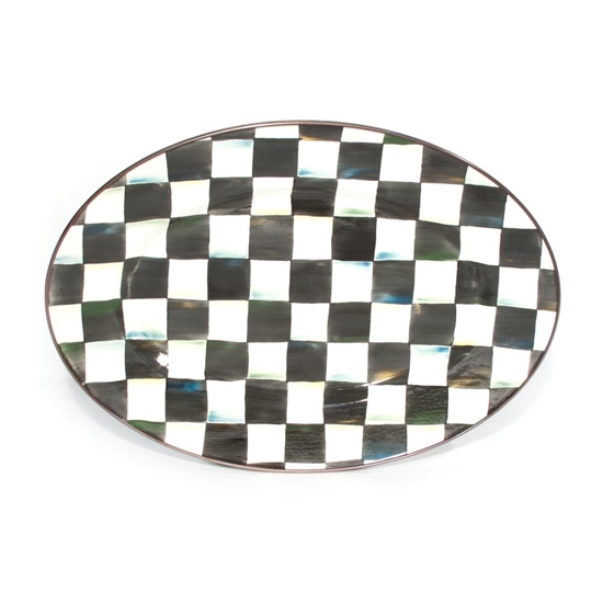 Picture of MacKenzie-Childs Courtly Check Small Oval Platter