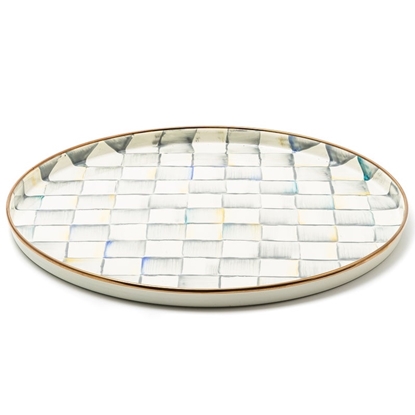 Picture of MacKenzie-Childs Sterling Check Round Tray