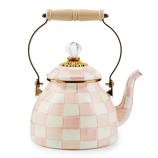Picture of MacKenzie-Childs Rosy Check 2-Qt. Tea Kettle