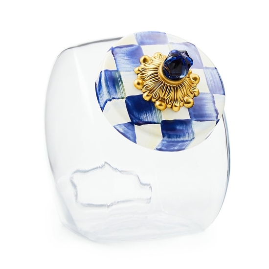 Picture of MacKenzie-Childs Cookie Jar with Royal Check Lid