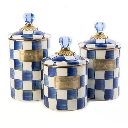 Picture of MacKenzie-Childs Royal Check Canisters - Set of 3
