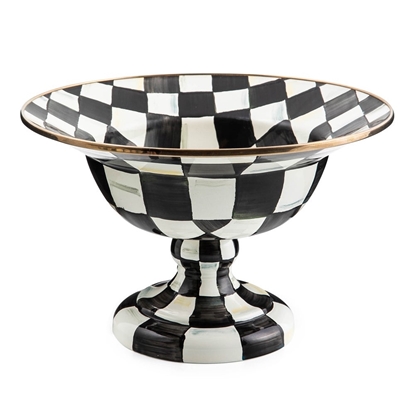 Picture of MacKenzie-Childs Courtly Check Large Compote