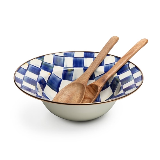 Picture of MacKenzie-Childs Royal Check Salad Serving Set
