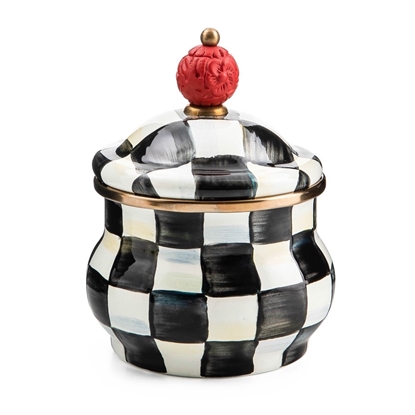 Picture of MacKenzie-Childs Courtly Check Lidded Sugar Bowl