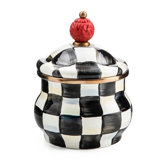 Picture of MacKenzie-Childs Courtly Check Lidded Sugar Bowl