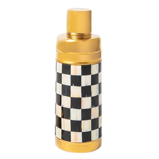 Picture of MacKenzie-Childs Courtly Check 3260 Gold Cocktail Shaker