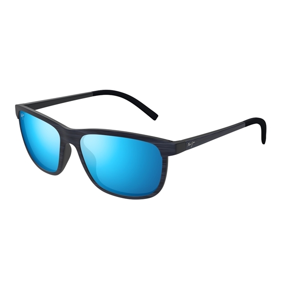 Picture of Maui Jim Dragons Teeth Sunglasses- Drk Navy Stripe/Blue Hawaii