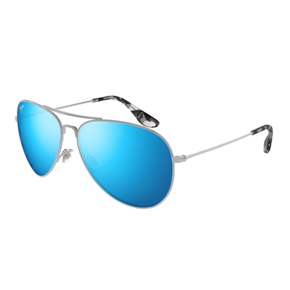 Picture of Maui Jim® Mavericks Sunglasses - Silver/Blue Hawaii