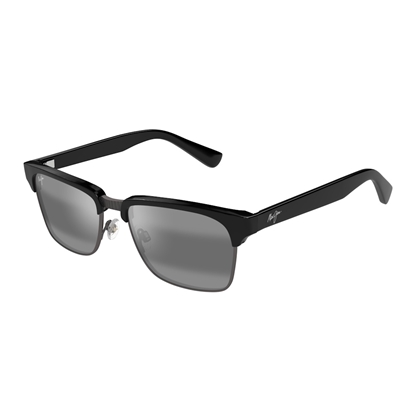 Picture of Maui Jim® Kawika Sunglasses - Black Gloss w/Antique Pewter