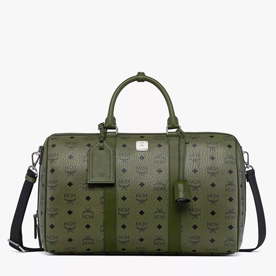 Picture of MCM Ottomar Visetos Small Weekender - Khaki Moss